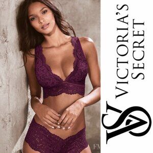 Victoria’s Secret | Body By Victoria Maroon Longline Lace Bralette | Size Small